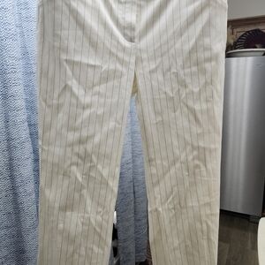 Theory Ivory Pinstripe Blouse